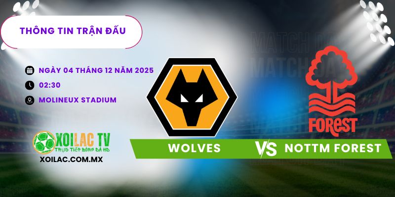Thông tin trận đấu Wolves vs Nottm Forest Thông tin trận đấu Wolves vs Nottm Forest